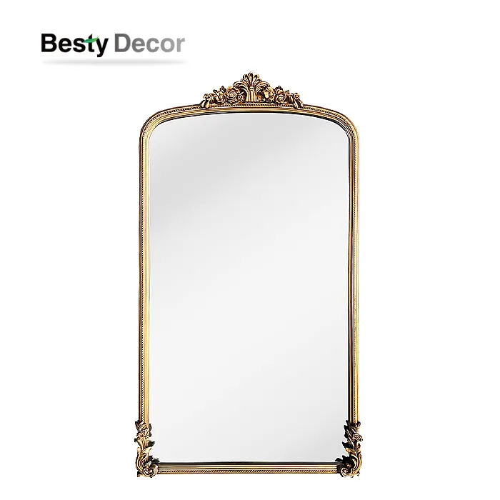 लिविंग रूम के लिए थोक बड़े स्टैंडिंग फ्लोर लकड़ी के फ्रेम दर्पण